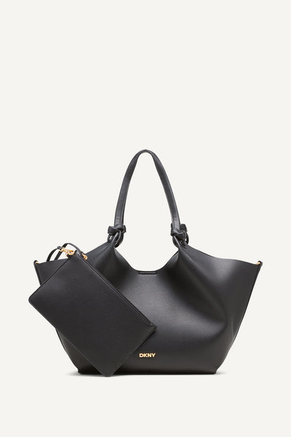 PAULA MEDIUM COMMUTER TOTE - BLACK/GOLD | DKNY