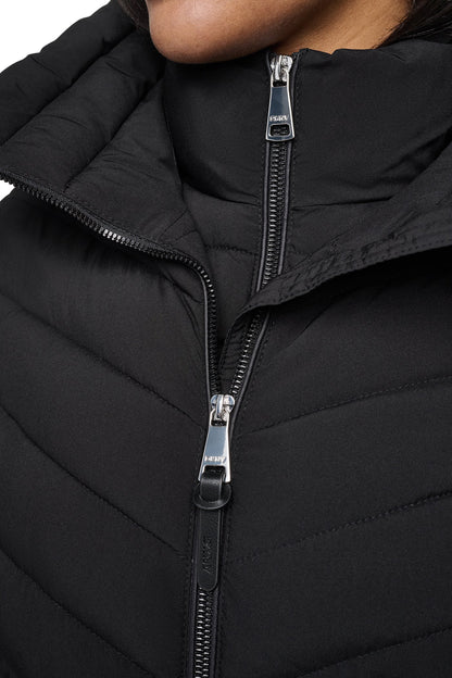 HOODED STAND COLLAR PUFFER - BITTER | DKNY