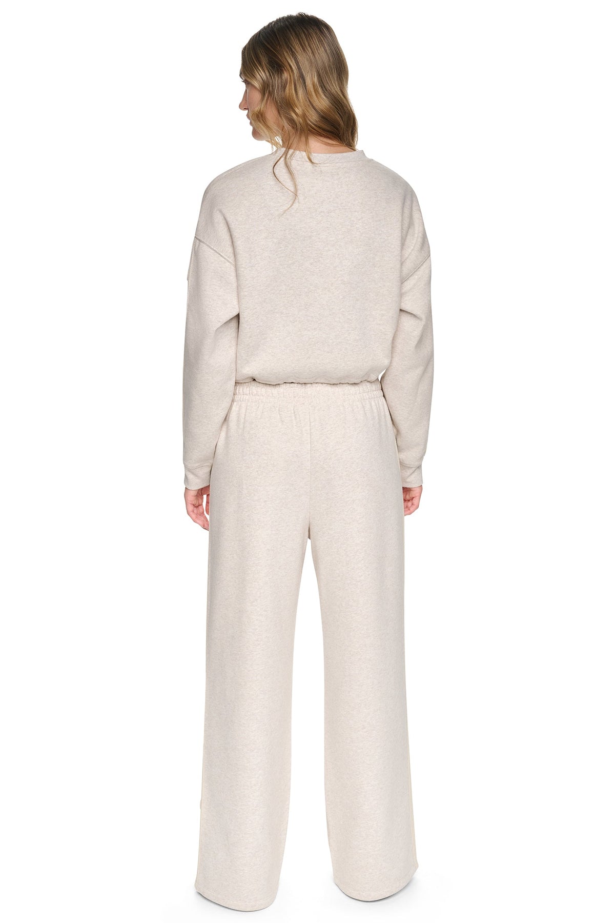 CROPPED STRIPED SWEATSHIRT - Cortado Heather | DKNY
