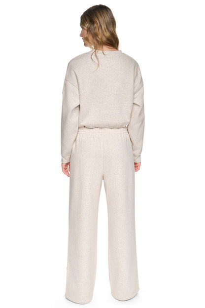 CROPPED STRIPED SWEATSHIRT - Cortado Heather | DKNY