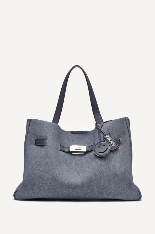 BRYAR DENIM LARGE SATCHEL - Denim | DKNY