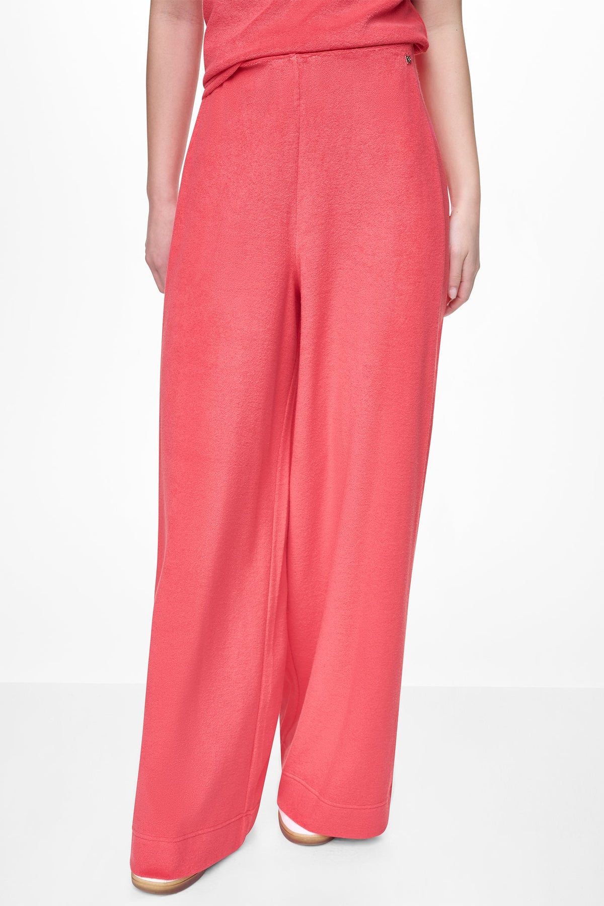TOWELLING TERRY HIGH RISE WIDE LEG PANT - Punch | DKNY
