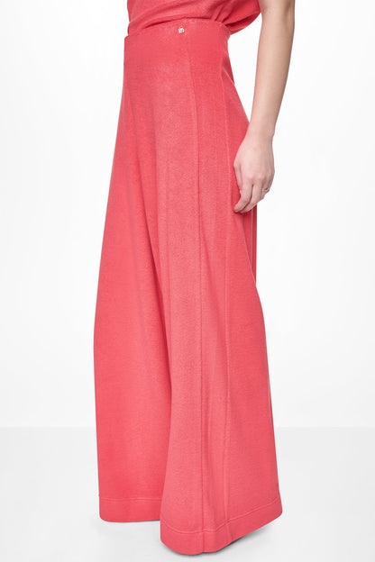 TOWELLING TERRY HIGH RISE WIDE LEG PANT - Punch | DKNY
