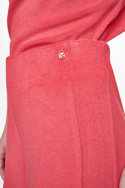 TOWELLING TERRY HIGH RISE WIDE LEG PANT - Punch | DKNY