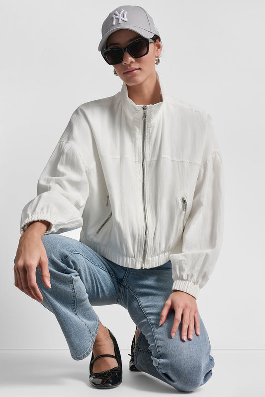 1989 LOGO TRENCH JACKET - Ivory | DKNY