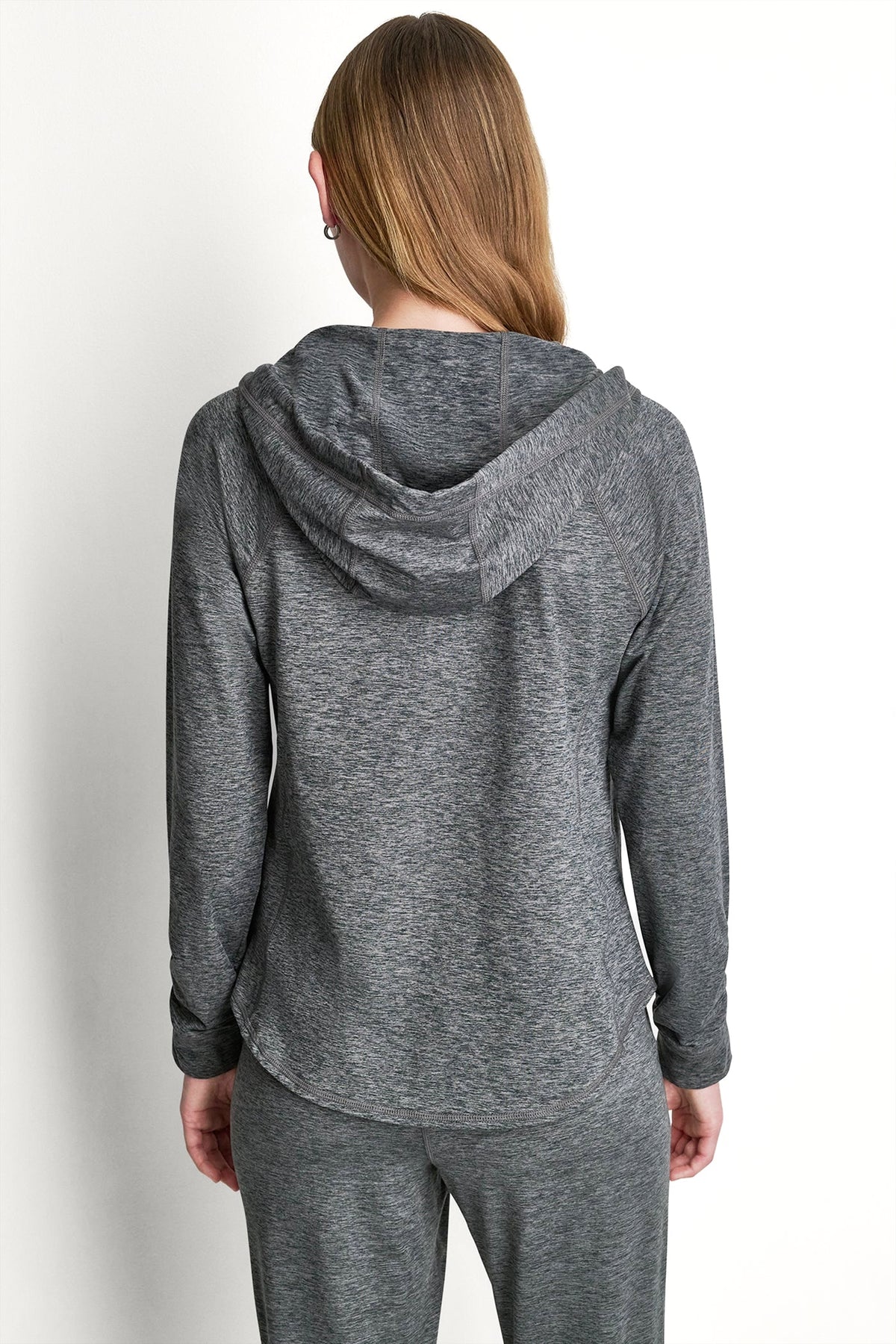 SPACEDYE FULL ZIP HOODIE - Claret Spacedye | DKNY