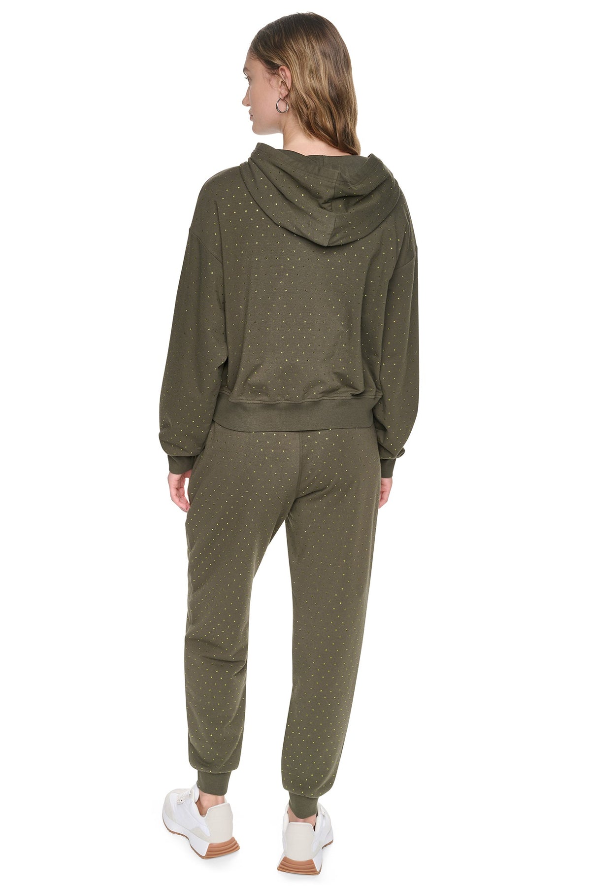 RHINESTONE HOODIE - Hemlock/Hemlock | DKNY