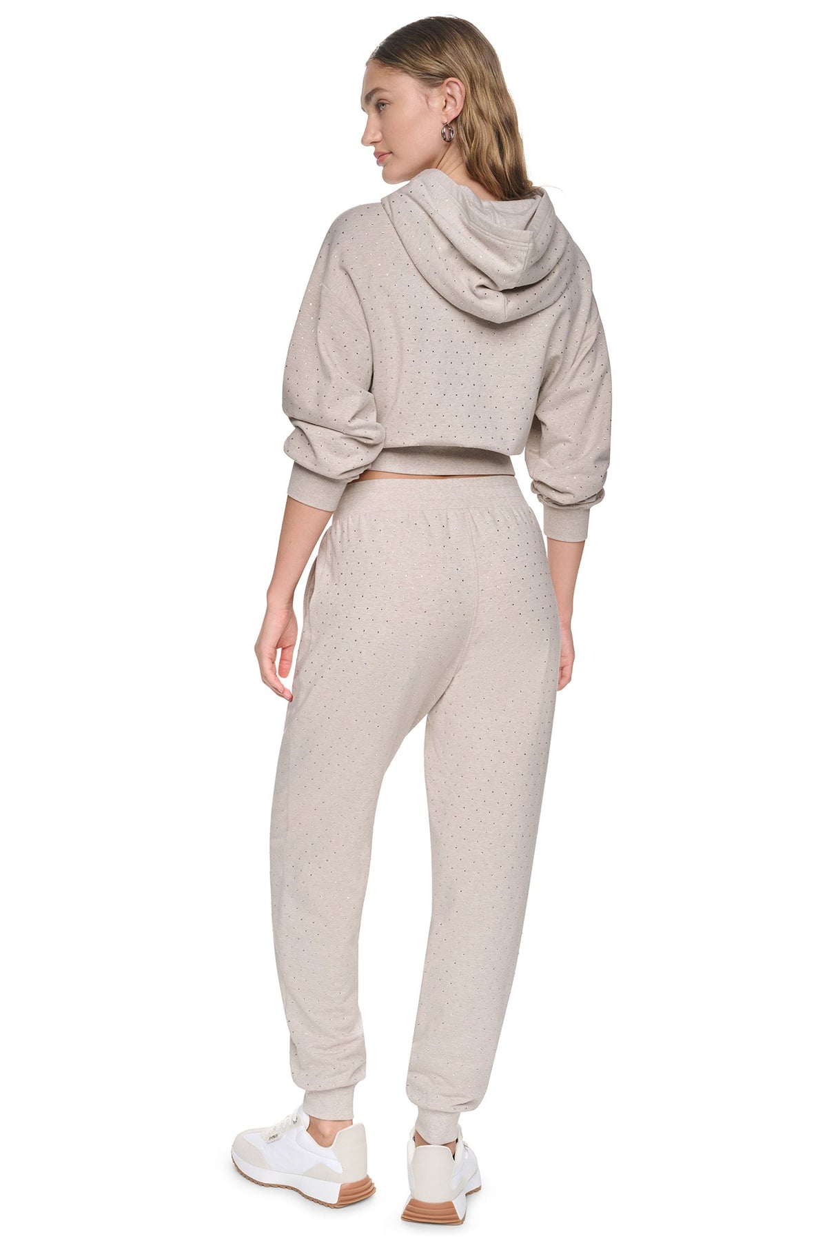 HIGH-RISE RHINESTONE JOGGER PANT - Hemlock/Hemlock | DKNY