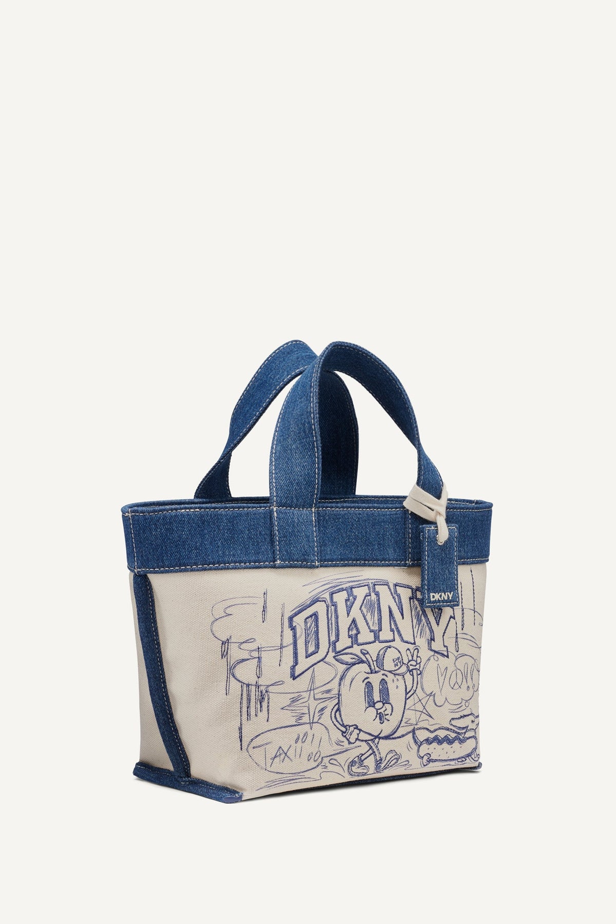 BRADY CANVAS SMALL GRAFFITI LOGO CROSSBODY BAG - Natural | DKNY