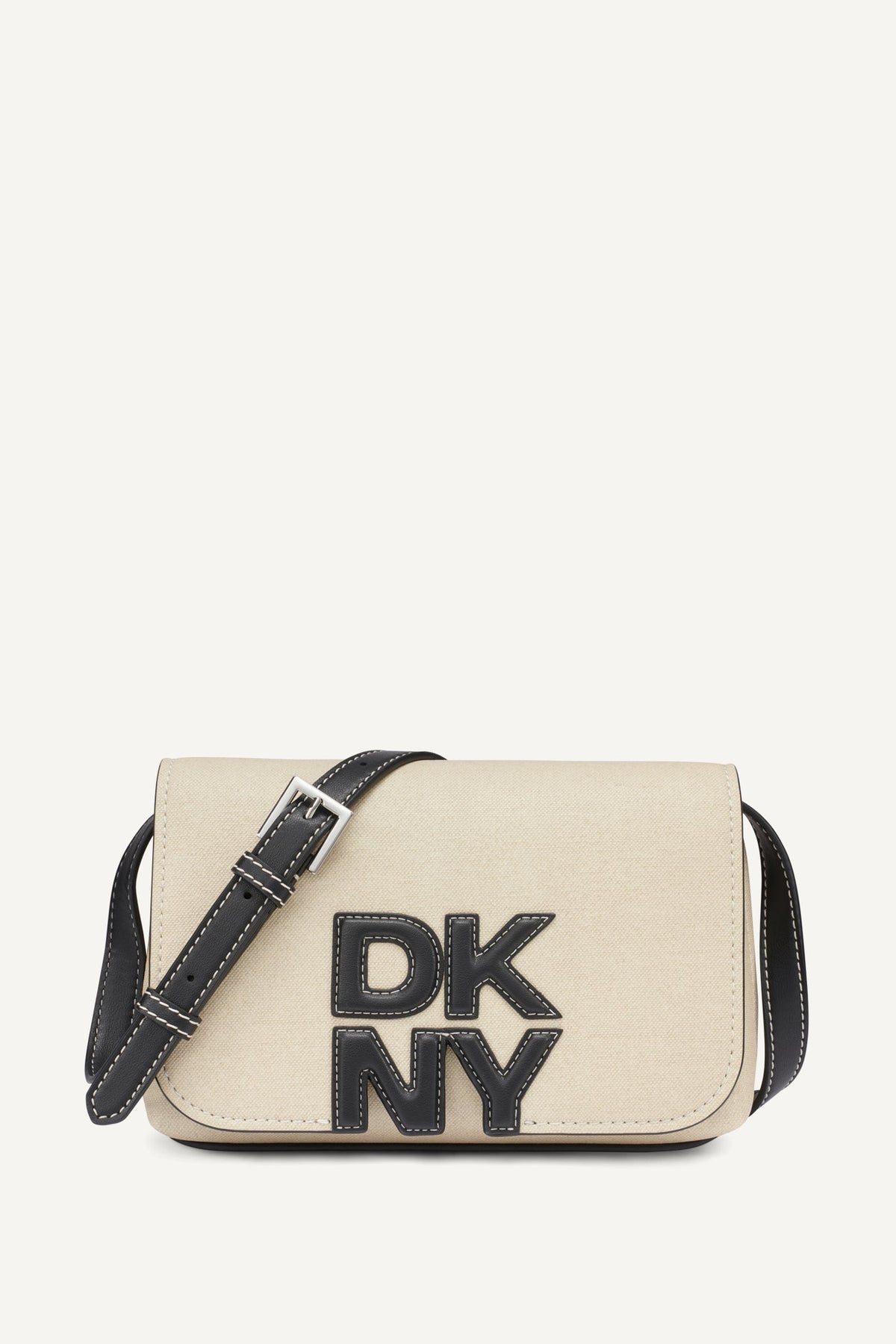NICOLE LOGO CROSSBODY BAG - Natural/Black | DKNY