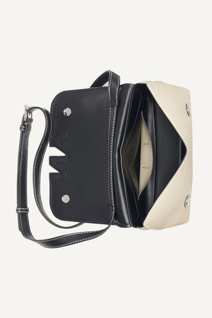 NICOLE LOGO CROSSBODY BAG - Natural/Black | DKNY