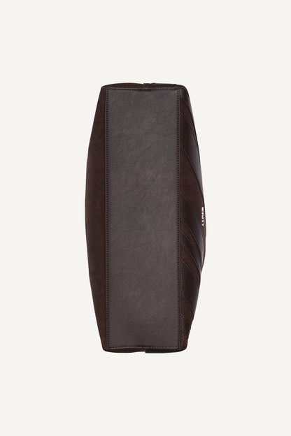 PAULA STRIPE HOBO BAG - Coffee Bean | DKNY