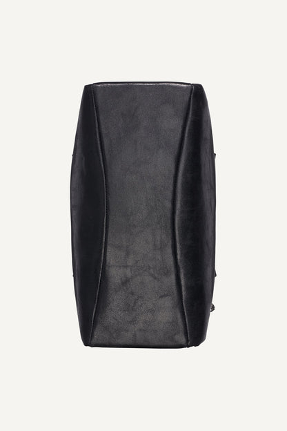 RIVINGTON LARGE LOGO SATCHEL - Black/Silver | DKNY