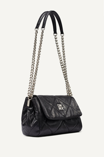 SOHO SMALL FLAP CROSSBODY BAG - Coffee Bean | DKNY