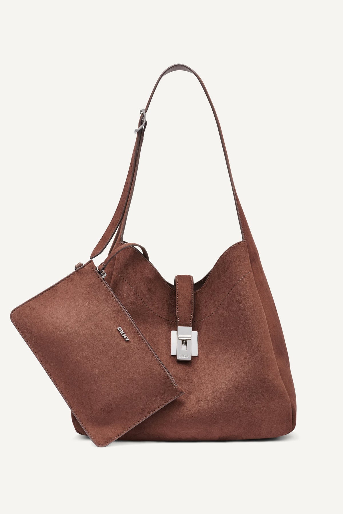 DARIA LARGE HOBO BAG - Chocolate | DKNY