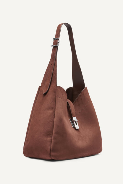 DARIA LARGE HOBO BAG - Chocolate | DKNY