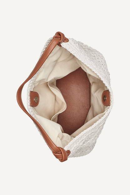 PAULA CROCHET LOGO HOBO BAG - Midnight | DKNY