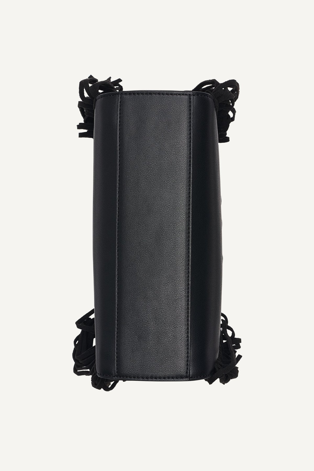 FOSTER SMALL FRINGE SATCHEL - Black/Silver | DKNY