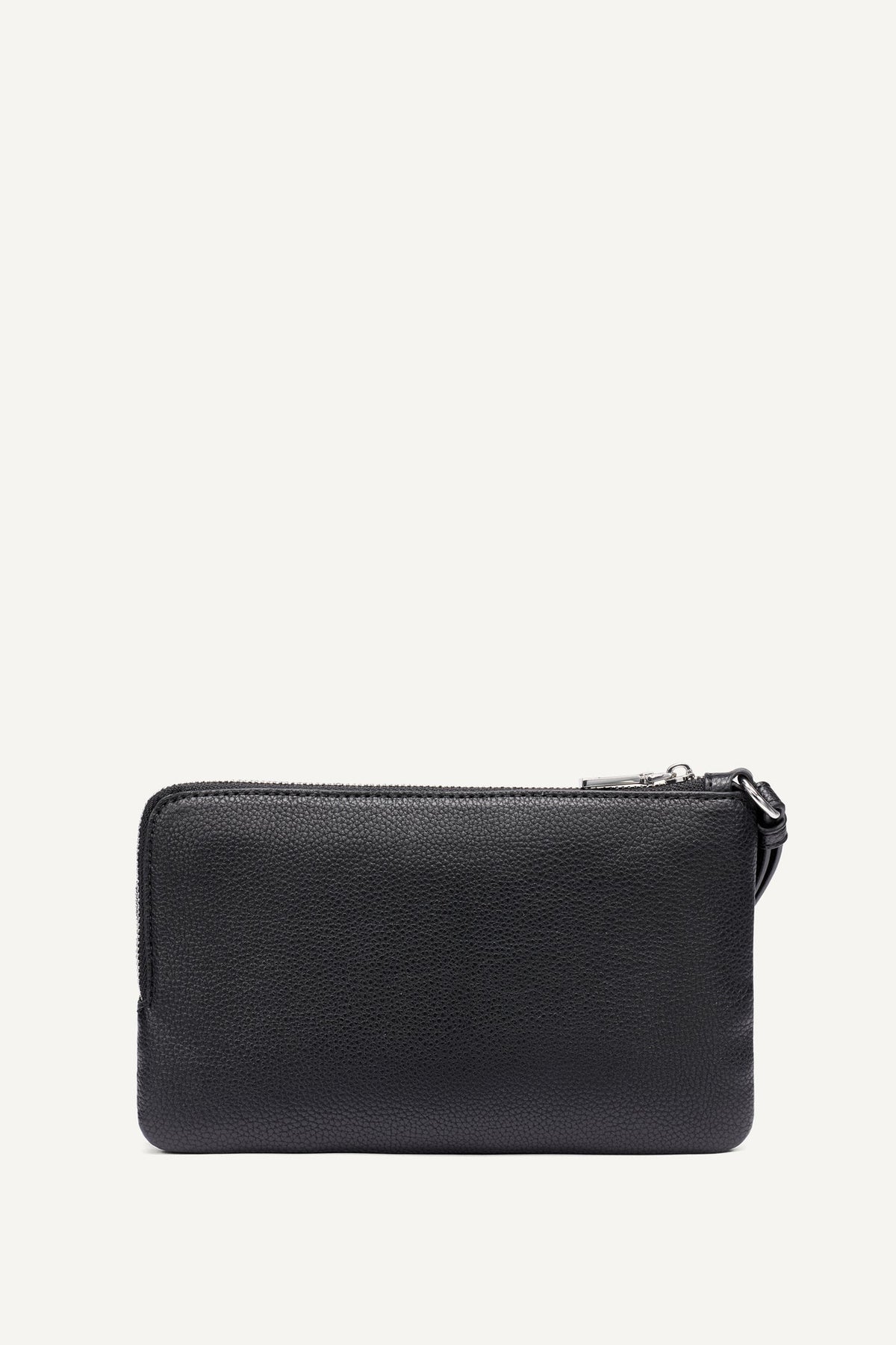 SARAH DUAL ZIP POUCH WRISTLET - Denim/Black | DKNY