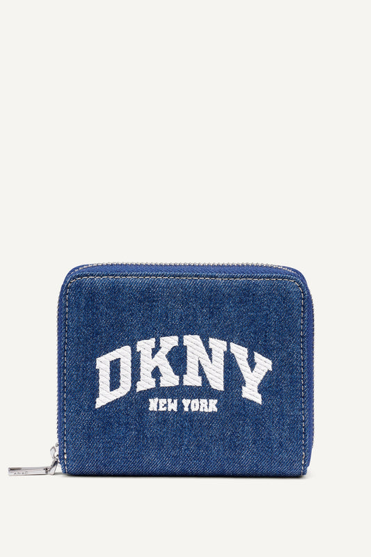 HADLEE SMALL ZIP AROUND WALLET - Denim | DKNY