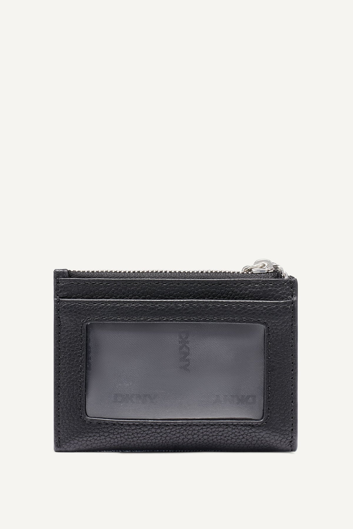 SARAH TOP ZIP CARD HOLDER - Denim/Black | DKNY