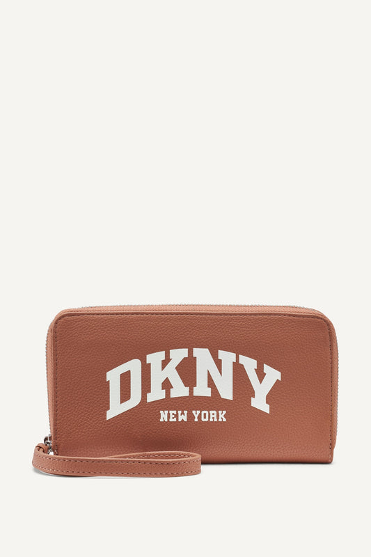 HADLEE LARGE ZIP AROUND WALLET - Black | DKNY