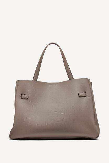BRYAR LARGE SATCHEL - Silver | DKNY