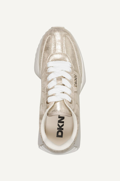 NAPLES LACE UP SNEAKER - Champagne | DKNY
