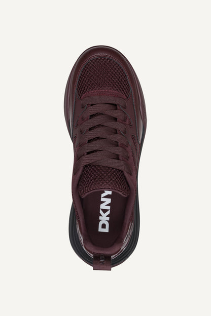 ZANIRA LACE UP SNEAKER - Sangria | DKNY