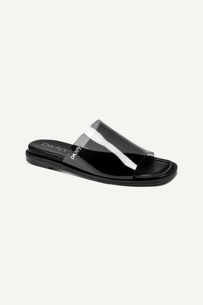 CATALINE FLAT SLIDE SANDAL - Black | DKNY