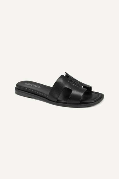 COLUMBA FLAT SLIDE - Black | DKNY