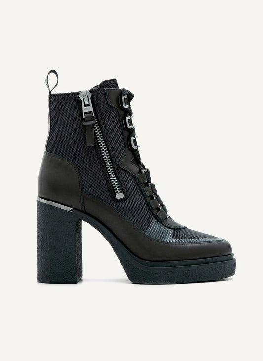 TOIA LACE-UP BOOTIE - ESPRESSO | DKNY