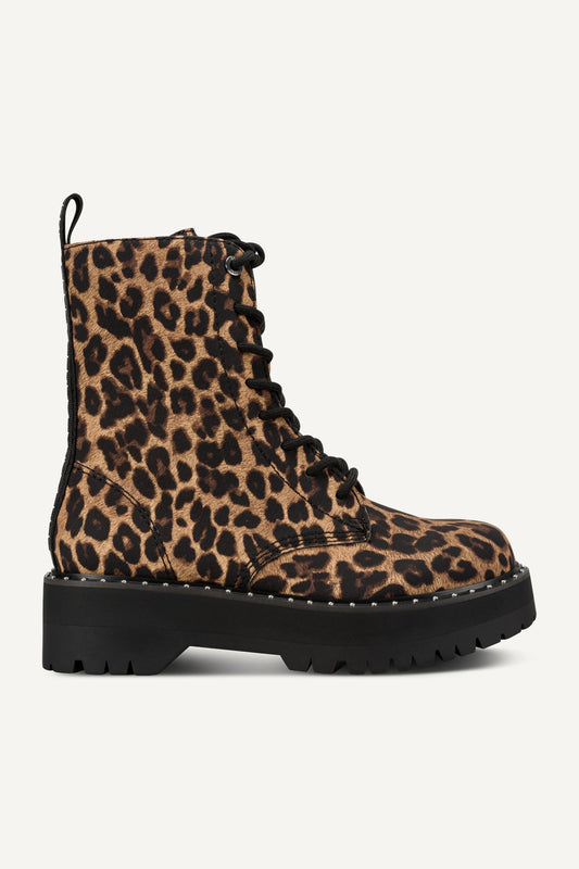 BATU STUDS LACE UP BOOTIE 60M - Leopard | DKNY