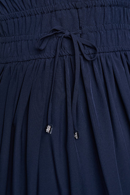 CAP SLEEVE MIDI COMMUTER SHIRT DRESS - Spring Navy | DKNY