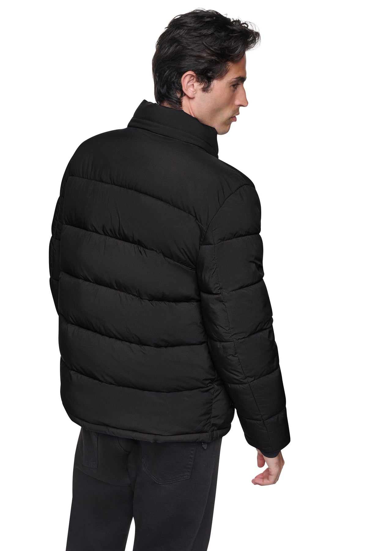 HEAVY WEIGHT HOODED PUFFER - Blue Edge | DKNY