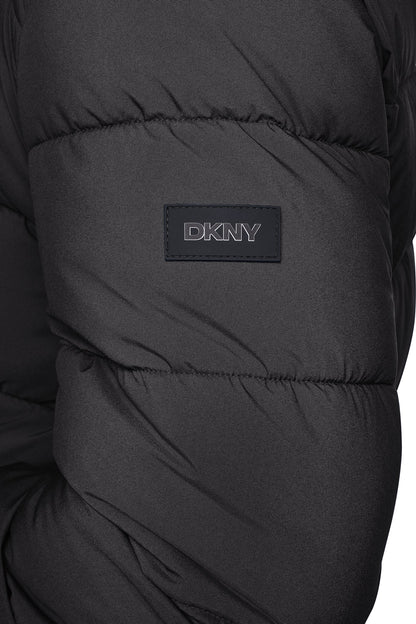 HEAVY WEIGHT HOODED PUFFER - Blue Edge | DKNY