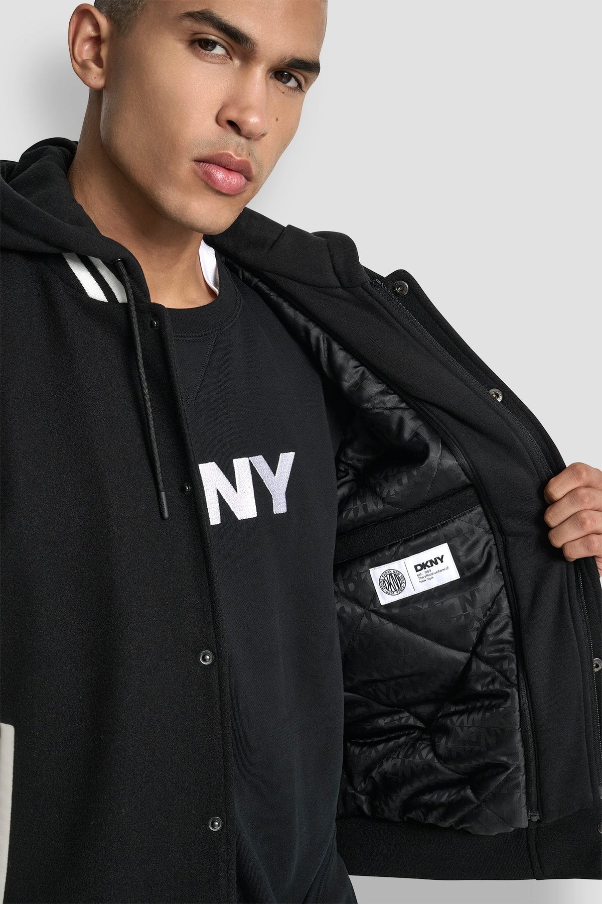 VARSITY JACKET - Black | DKNY