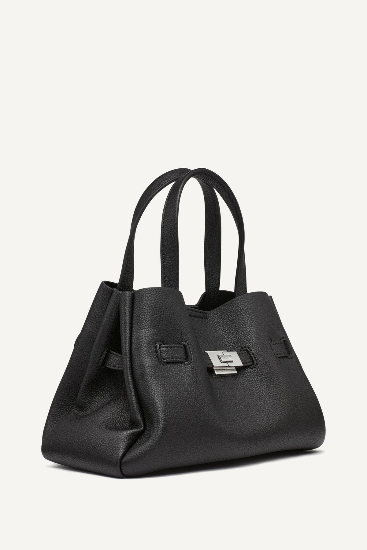 BRYAR SMALL SATCHEL - BLACK/SILVER | DKNY
