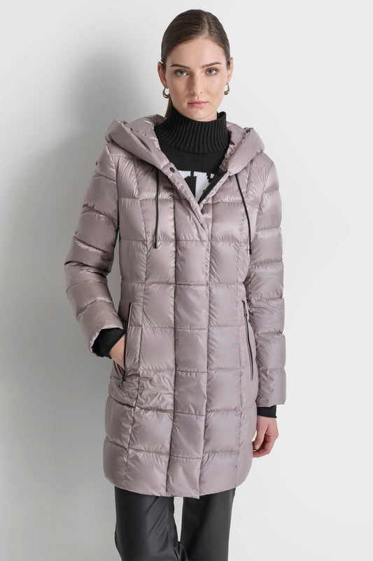 DOWN FILLED LONG PUFFER - THISTLE | DKNY