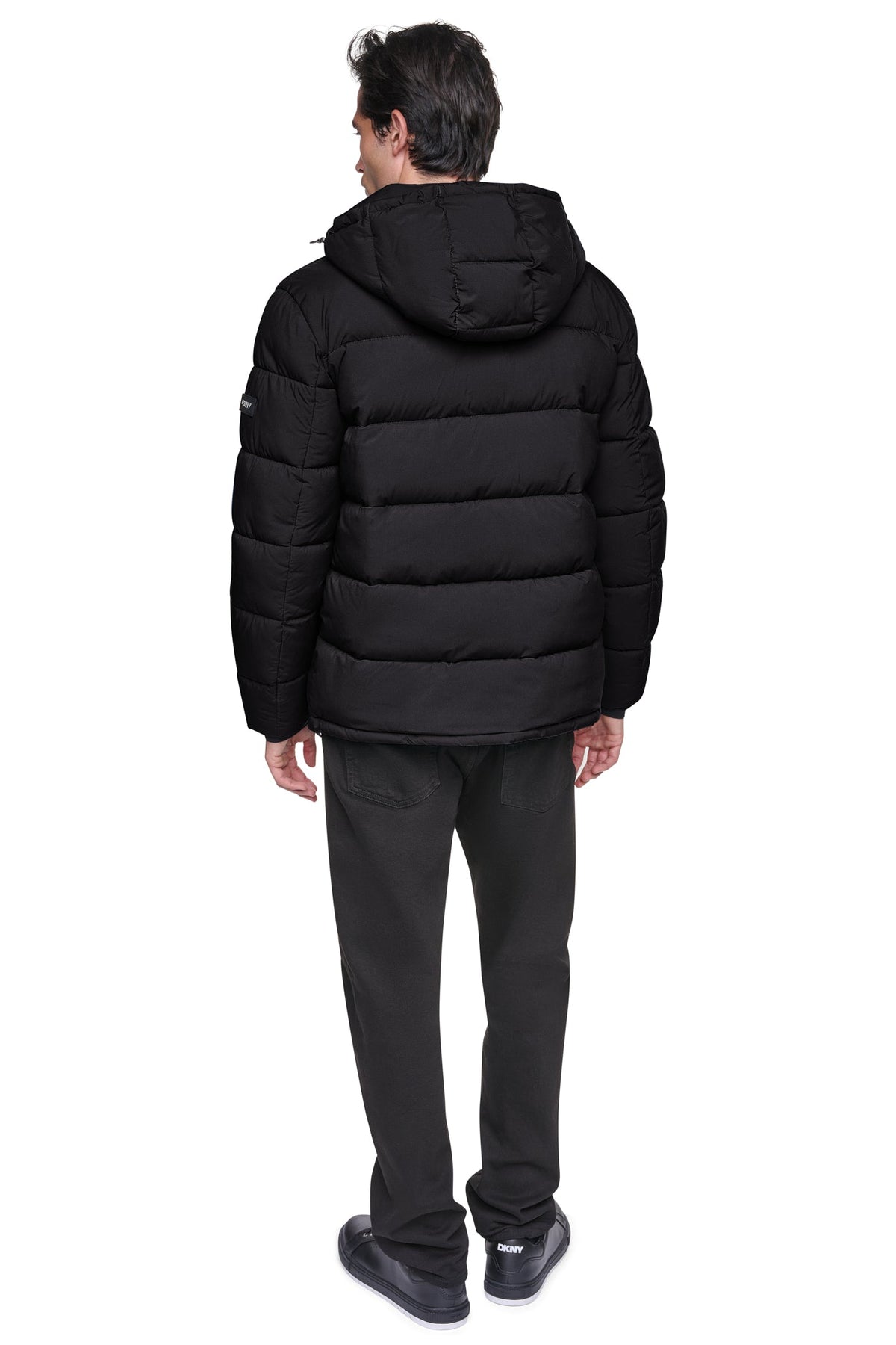 HEAVY WEIGHT HOODED PUFFER - Oxblood | DKNY