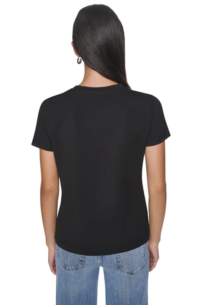 NYC NIGHTS GRAPHIC TEE - Black | DKNY