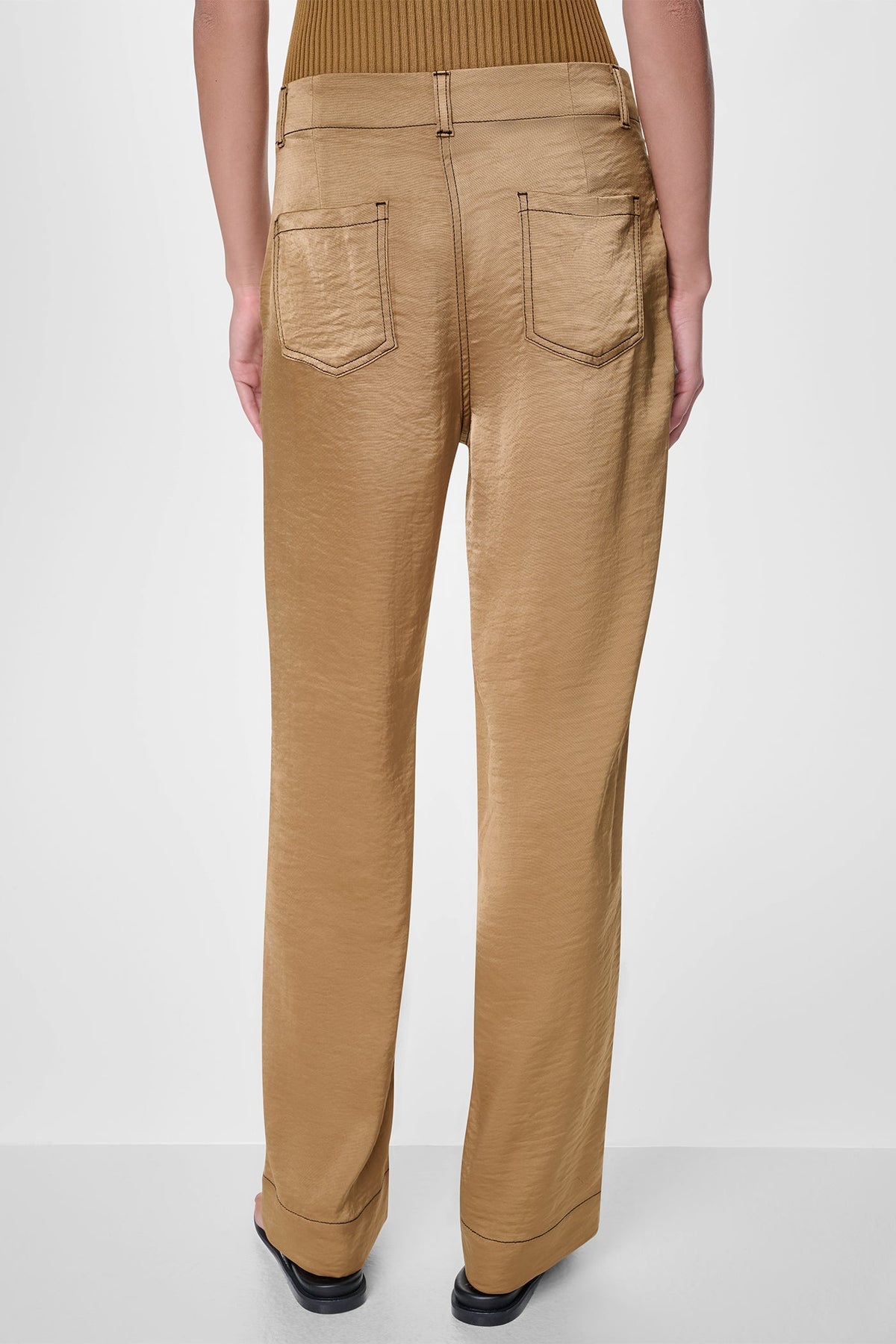 TOP STITCH STRAIGHT LEG PANT - Dune | DKNY
