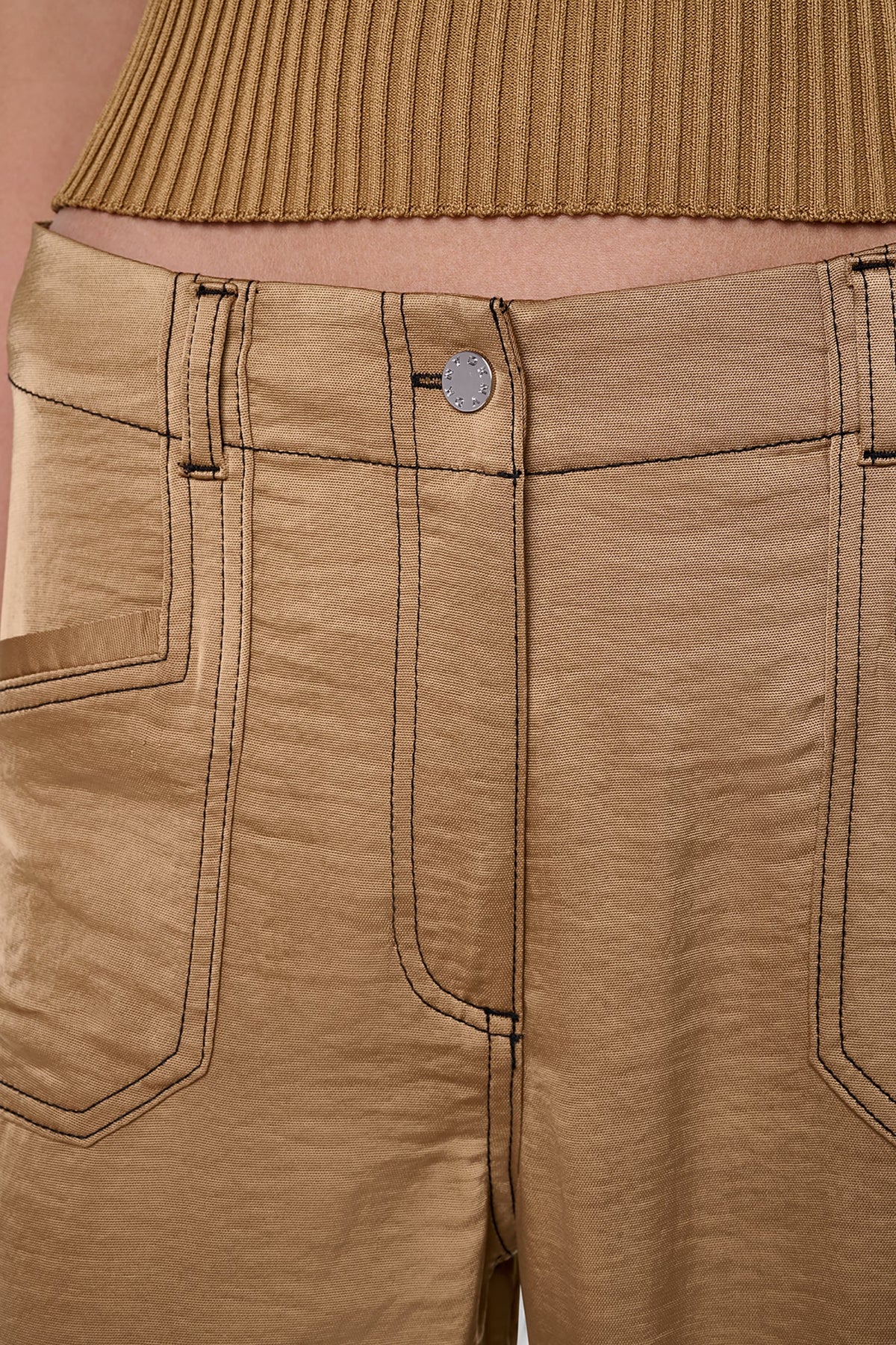 TOP STITCH STRAIGHT LEG PANT - Dune | DKNY