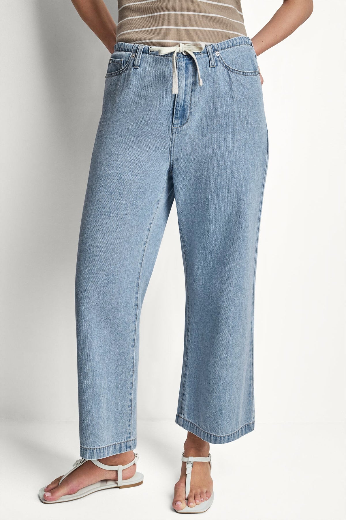 MID-RISE DRAWCORD WIDE LEG - Brighton | DKNY