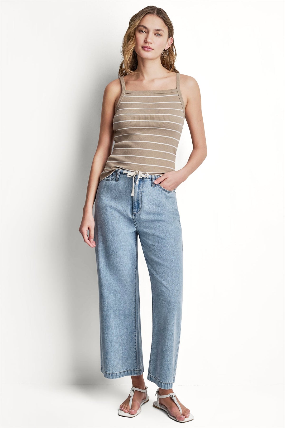 MID-RISE DRAWCORD WIDE LEG - Brighton | DKNY