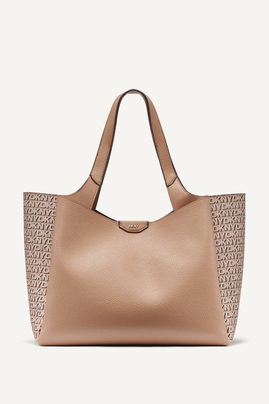 WILLA NEW YORK LOGO TOTE - Cappuccino | DKNY