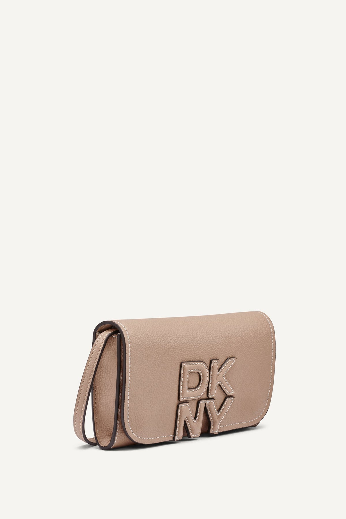 NICOLE FLAP CROSSBODY - Black/Silver | DKNY