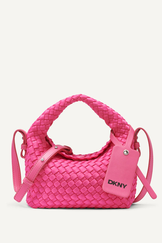 GISELLE WOVEN NEOPRENE CROSSBODY BAG - Hot Pink | DKNY