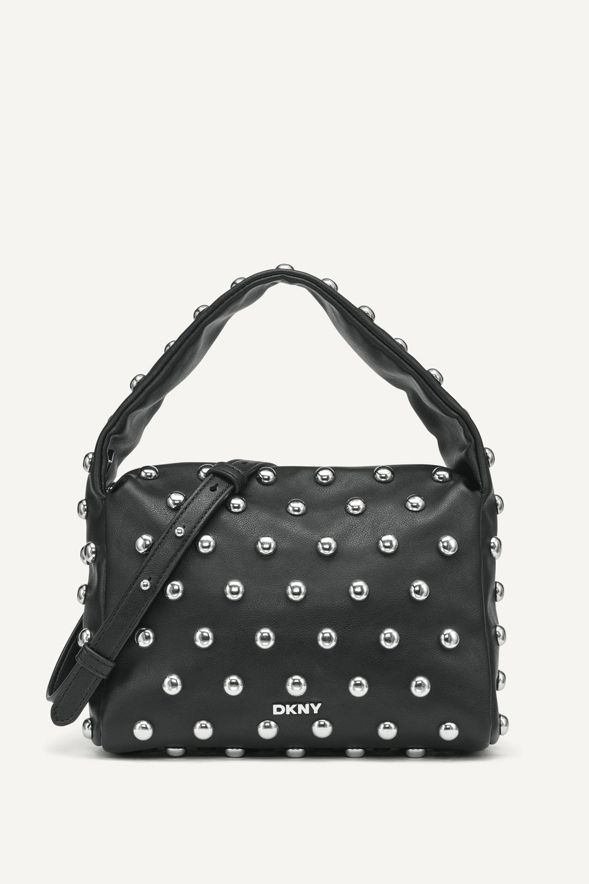 AGNES SHOULDER BAG - BLACK/SILVER | DKNY