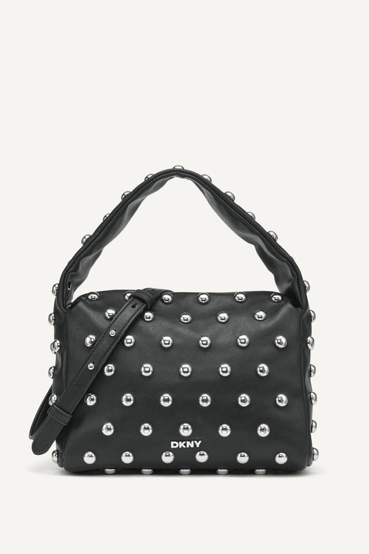 AGNES SHOULDER BAG - BLACK/SILVER | DKNY
